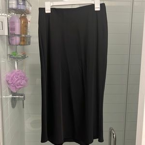 Black midi skirt